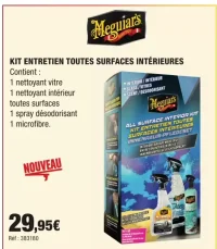 KIT ENTRETIEN TOUTES SURFACES INTÉRIEURES MEGUIAR'S