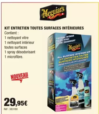 KIT ENTRETIEN TOUTES SURFACES INTÉRIEURES MEGUIAR'S