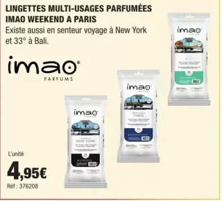 LINGETTES MULTI-USAGES PARFUMÉES IMAO WEEKEND A PARIS