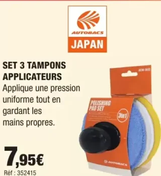 Set 3 Tampons Applicateurs