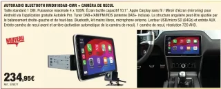 CALIBER AUTORADIO BLUETOOTH RMD910DAB-CMR + CAMÉRA DE RECUL