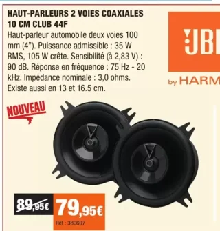 JBL Haut-parleurs 2 voies coaxiales 10 cm Club 44F