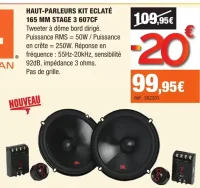 JBL Haut-parleurs kit eclate 165 mm stage 3 607CF