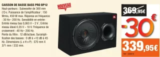 JBL Caisson de basse Bass Pro BP12