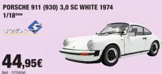 Solido PORSCHE 911 (930) 3,0 SC WHITE 1974 1/18ème