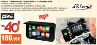 Carplay et Android auto étanche moto 5" + Kit installation