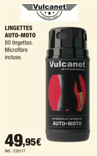 Lingettes Auto-Moto Vulcanet
