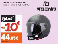 Casque Jet SC-31 Noir Mat NOEND