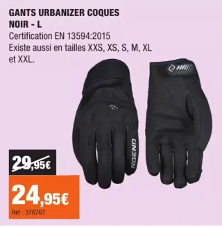 Gants Urbanizer Coques Noir - L NOEND