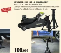 Michelin Kit Levage : Cric 1,8T + 2 Chandelles 2T