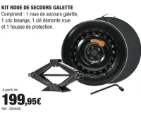 Kit roue de secours galette