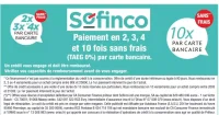 Sofinco Paiement en 2, 3, 4 et 10 fois sans frais