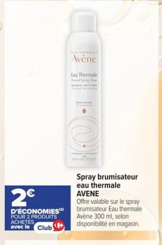 Spray brumisateur eau thermale AVENE