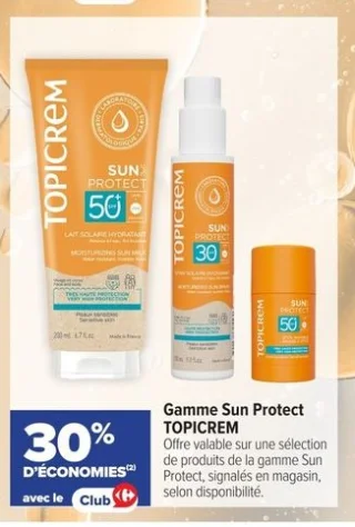 Gamme Sun Protect TOPICREM