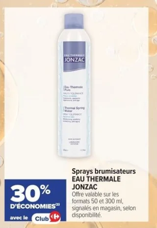Sprays brumisateurs EAU THERMALE JONZAC