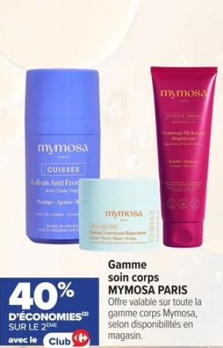 Gamme soin corps MYMOSA PARIS
