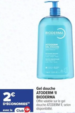 Gel douche ATODERM 1l BIODERMA