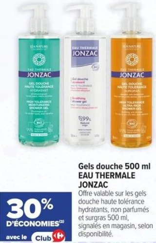 Gels douche 500 ml EAU THERMALE JONZAC