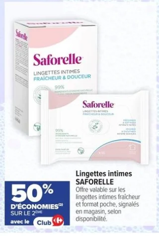 Lingettes intimes SAFORELLE