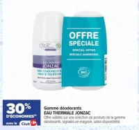 Gamme déodorants EAU THERMALE JONZAC