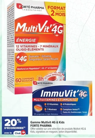 Gamme Multivit 4G & Kids FORTE PHARMA