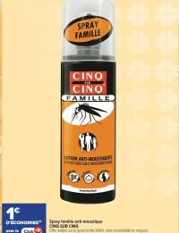 Spray famille anti-moustique CINQ SUR CINQ