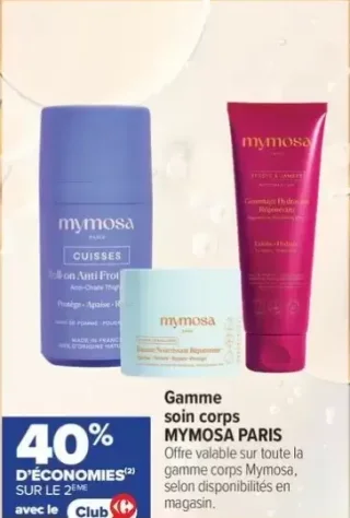 Gamme soin corps MYMOSA PARIS
