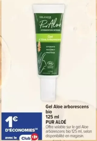 Gel Aloe arborescens bio 125 ml PUR ALOÉ