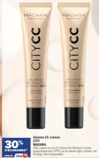 Gamme CC crèmes CITY MADARA