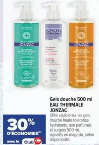 Gels douche 500 ml EAU THERMALE JONZAC