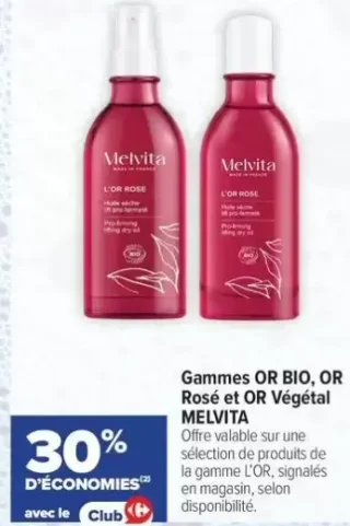 Gammes OR BIO, OR Rosé et OR Végétal MELVITA