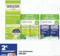 Lots déodorants WELEDA