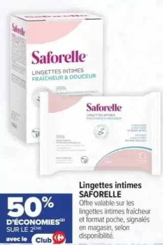 Lingettes intimes SAFORELLE