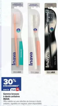 Gamme brosses à dents unitaires INAVA