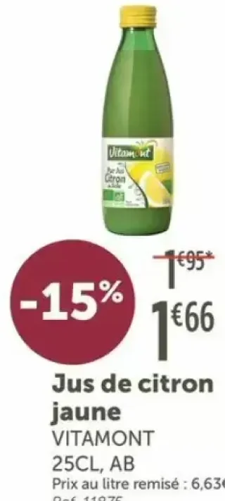 Jus de citron jaune VITAMONT