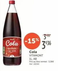 Cola équitable - sans caféine VITAMONT