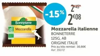 Mozzarella italienne BONNETERRE