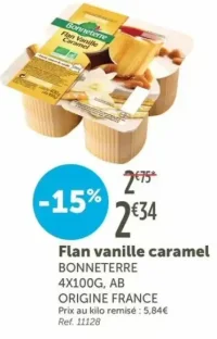 Flan vanille caramel BONNETERRE