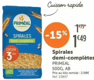 Spirales demi-complètes PRIMEAL