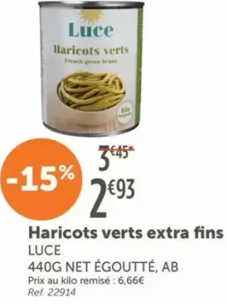 Haricots verts extra fins LUCE