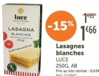 Lasagnes blanches LUCE