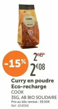 Curry en poudre Eco-recharge COOK