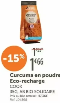 Curcuma en poudre Eco-recharge COOK