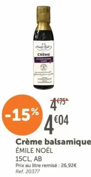 Crème balsamique ÉMILE NOËL