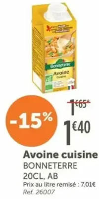 Avoine cuisine BONNETERRE