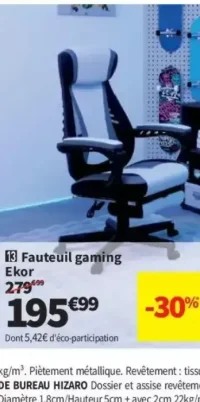 Fauteuil gaming Ekor
