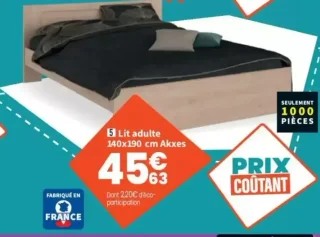Lit adulte 140x190 cm Akxes