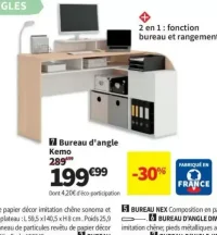 Bureau d'angle Kemo
