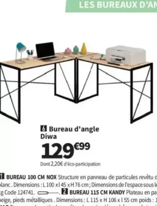 Bureau d'angle Diwa