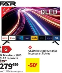 FAR QL50CH262S Téléviseur UHD QLED connecté